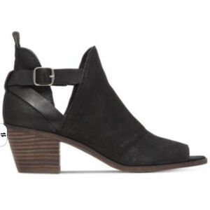 Lucky Brand Banu Cut Out Peep Toe Boots Size 8M